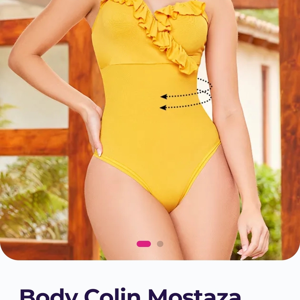 Yellow Ruffled Bodysuit